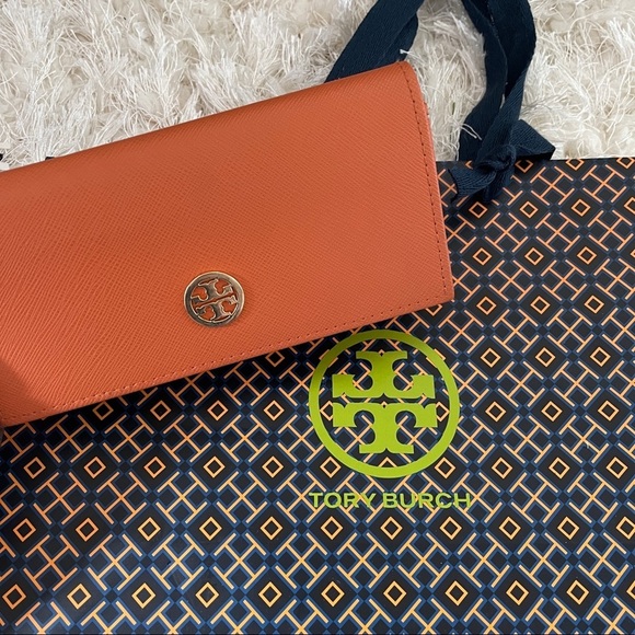 Tory Burch Sunglasses Case Orange Gold New Summer - Picture 1 of 5